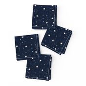 Stars and snow on a blue background