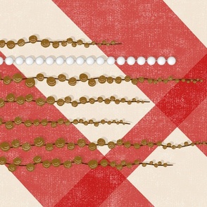 Strings of Pearls RED ©Julee Wood - TO PRINT CORRECTLY choose FAT QUARTER in any fabric 54" or wider