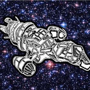 Bohemian Sky | Space Travel | Space Ship | Adult Coloring Book Pillow  
