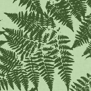 Forest Ferns - Monochromatic Green 