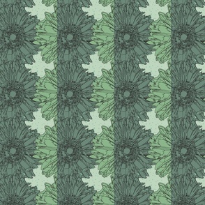 Green Flower Stripes