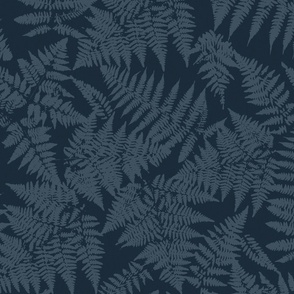 Forest Ferns - Blue medium scale