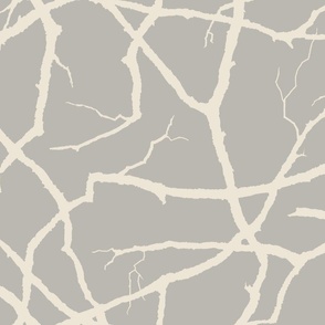 Twigs_and_Branches, 24"x16",  Gray and Cream