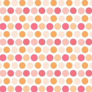 Dense Small Polka Dot, Monster Mash Halloween Party pink and orange, 2in
