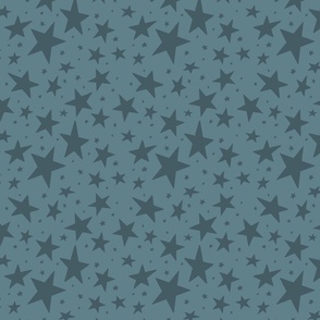 Cute random confetti modern stars in blue grey gunmetal