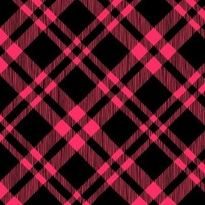 Hand Drawn Buffalo Plaid Diagonal Red