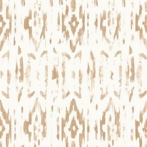 Rust Beige Ikat Mudcloth Pattern Modern