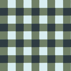 Buffalo check checkered checkerboard gingham green and blue