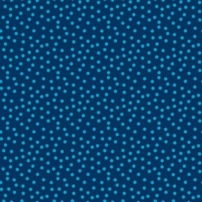 light teal polka dots on navy very small