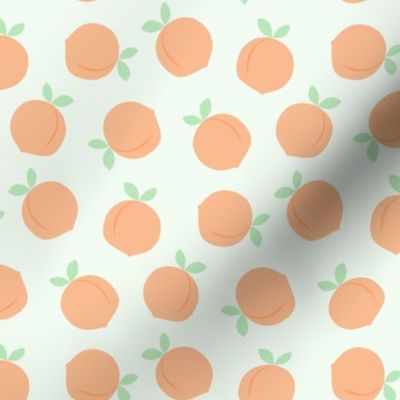 Peaches on pale green SMALL
