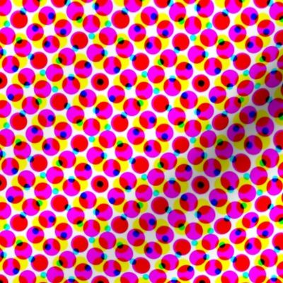 CMYK halftone dots - lipstick pink