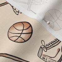 vintage basketball - ivory