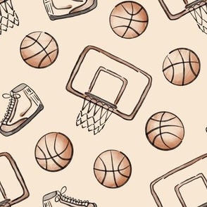 Cute Basketball Fabric, Wallpaper and Home Decor