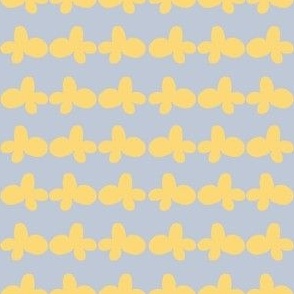 Abstract Blob Yellow+Pale Blue