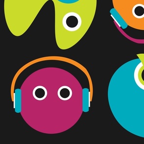 Youth Culture Music Headphones Bright Multi Coloured - Kids - Tweens