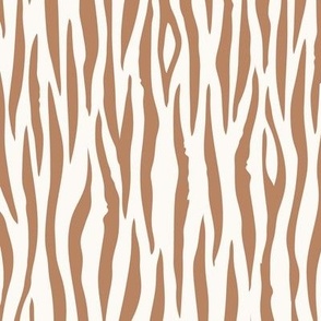 Zebra Stripes - ecru/caramel - animal print, safa
