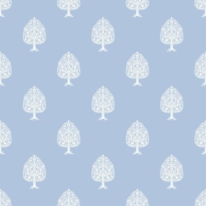 SMALL Tree Block Print Wallpaper - b0c4de_ simple woodcut_ linocut interiors design 6in