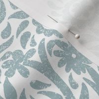 JUMBO Tree Block Print Wallpaper - blue_ simple woodcut_ linocut interiors design