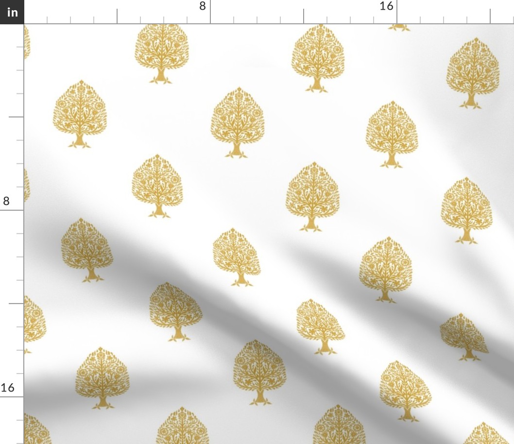 SMALL ree Block Print Wallpaper - gold_ yellow_ simple woodcut_ linocut interiors design 6in