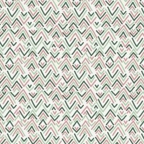 Forest Waves Abstract in Pink and Green
