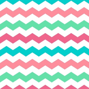 pink and green chevron - ZigZag - nursery - kids - quilt - home decor 