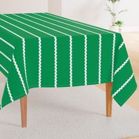 Ayana RikRak Stripe White on Green