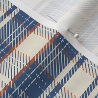 Blue and cream Plaid Tween Spirit Bed Sheet Set Vichy karo vichy checks