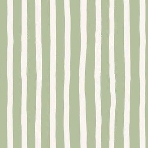 Stripes - Apple Green & Cream