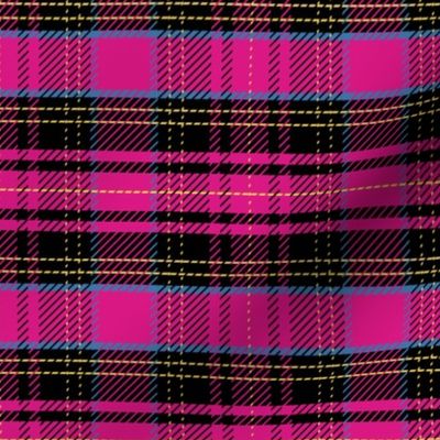 Barbiecore Plaid Tween bedding set Hot pink vichy karo checks kilt