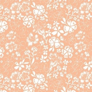 allover clove floral silhouette in pantone peach fuzz