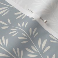 climbing - creamy white_ french grey blue - hand drawn simple vines