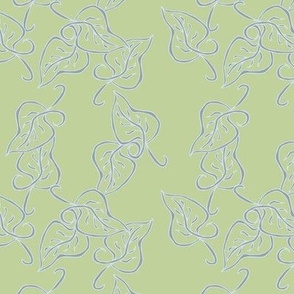 (s) Tansy Leaves | Green | Small Scale | neutral floral