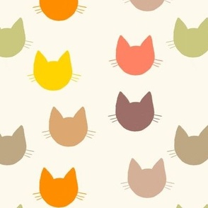 Rainbow cats, Colorful cats, Colorful cat heads, Cat fabric