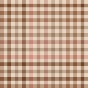 Fall Plaid in Soft Pinks & Browns 15"