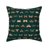 1.5" fine moths - linear - dark green