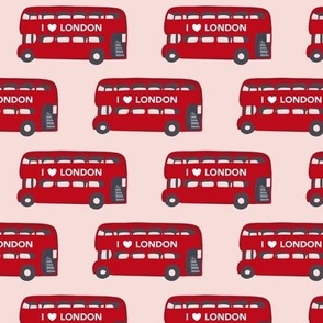 London Bus pink background