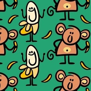 Funny bananas, funny monkeys