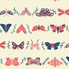1.5" fine moths - linear - cream-blue-pink