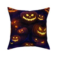 Eerie Glow Scary Halloween Jack O Lantern Pumpkins