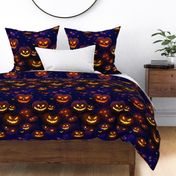 Eerie Glow Scary Halloween Jack O Lantern Pumpkins