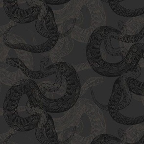 Very Dark Snakes Pattern