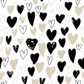 Hand Drawn Hearts Pattern