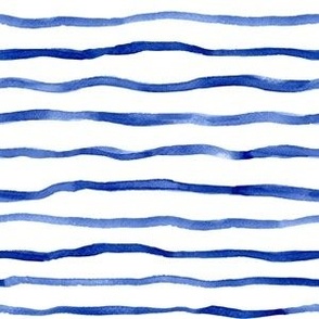 Blue Watercolor Stripes Pattern