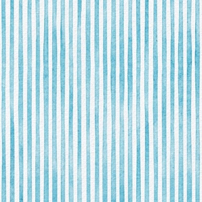 watercolor blue stripe - caribbean color - coastal blue stripe wallpaper