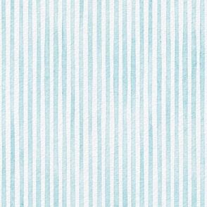 watercolor blue stripe - pool color - coastal light blue stripe wallpaper