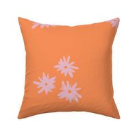 Floral Trio_on orange_JUMBO_24x12