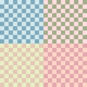 Boho Pastel checker patchwork