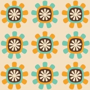 Retro Flower Bursts