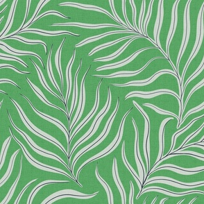 Fronds on green - 18” - large