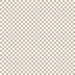 1/2" taupe checkerboard